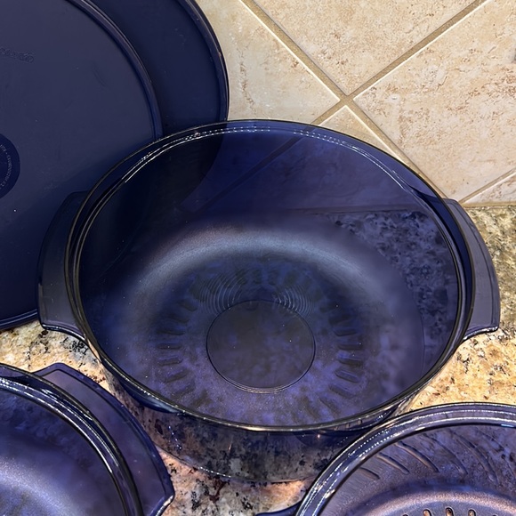 Tupperware 6 piece TupperWave Stack Cooker navy - Picture 3 of 6